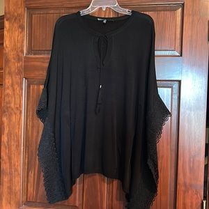 White House Black Market- women’s black kimono style top